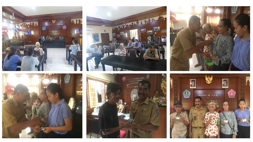 PENYERAHAN KARTU INDONESIA SEHAT (KIS) OLEH PERBEKEL DESA SUMERTA KELOD